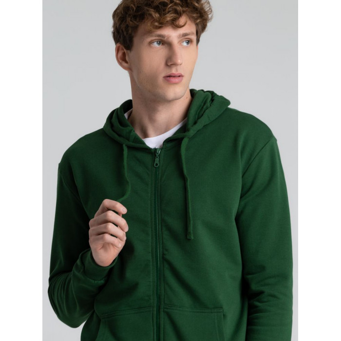Толстовка на молнии с капюшоном Siverga Heavy 2.0, темно-зеленая, размер 4XL