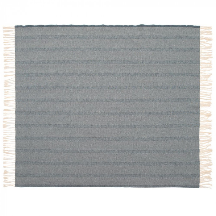 Плед «Сенеж», серо-синий