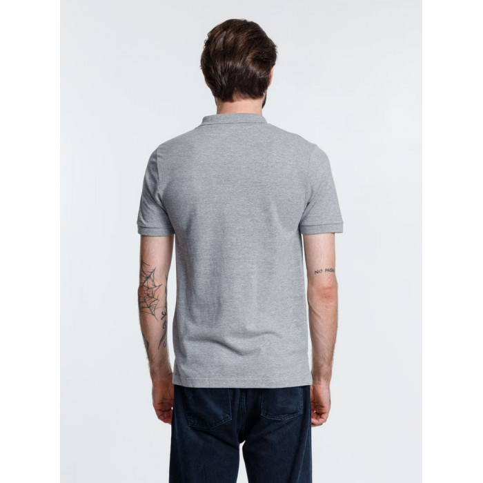 Рубашка поло мужская Adam, серый меланж, размер S