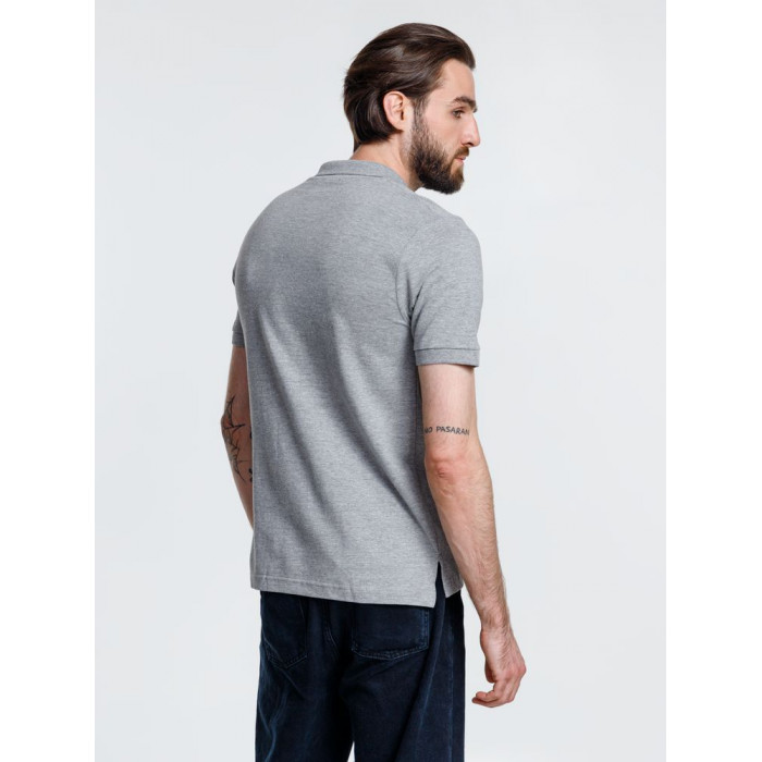 Рубашка поло мужская Adam, серый меланж, размер S