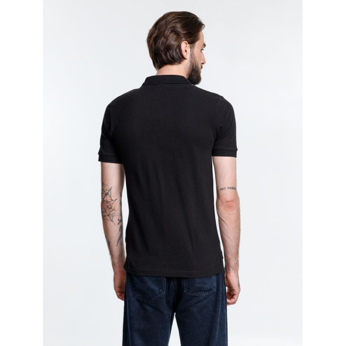 Рубашка поло мужская Adam, черная, размер XXL