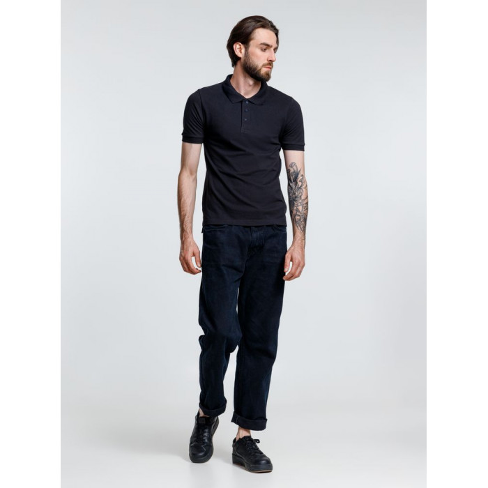 Рубашка поло мужская Adam, темно-синяя, размер XXL