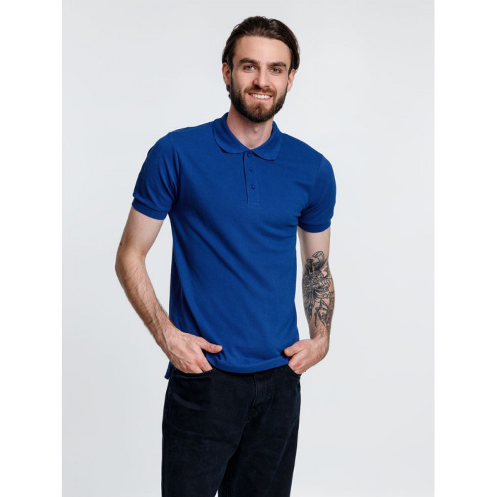 Рубашка поло мужская Adam, ярко-синяя, размер XXL
