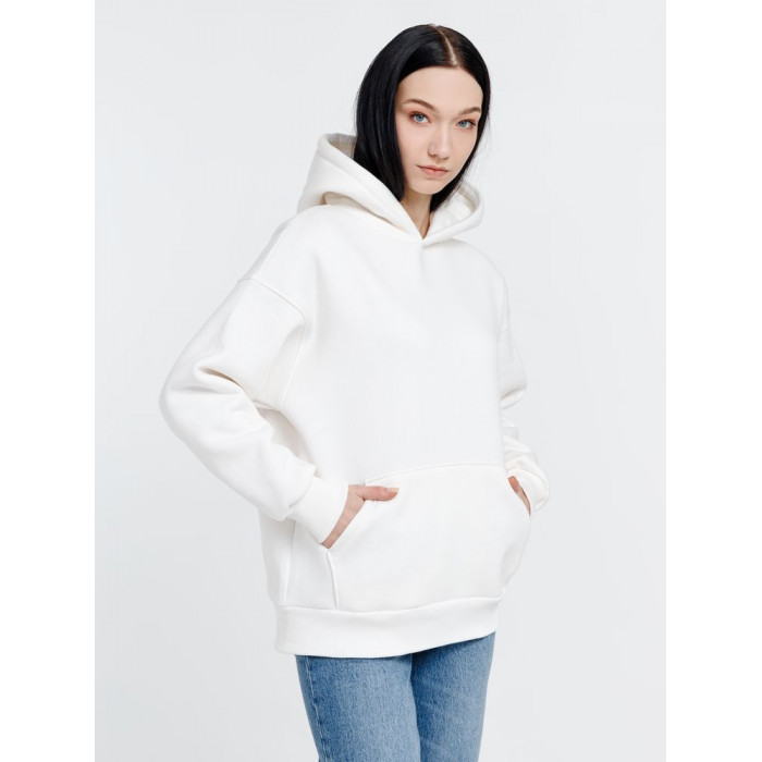 Худи оверсайз унисекс Go Easy, молочно-белое, размер XL