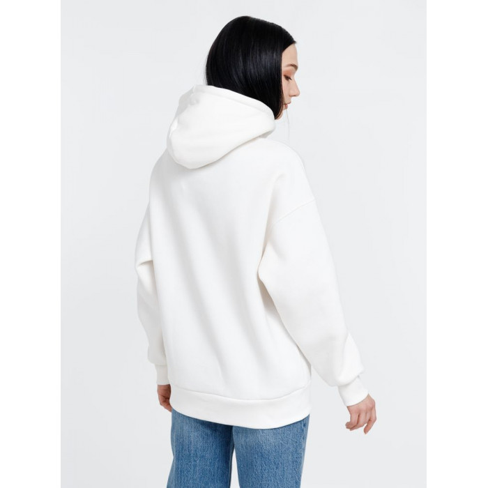 Худи оверсайз унисекс Go Easy, молочно-белое, размер XL