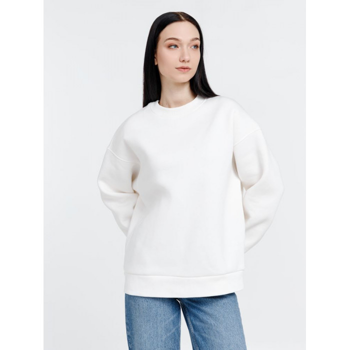 Свитшот оверсайз унисекс True Self, молочно-белый, размер XL