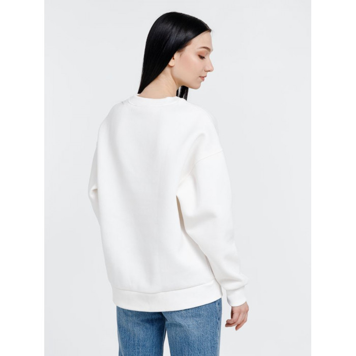 Свитшот оверсайз унисекс True Self, молочно-белый, размер XL