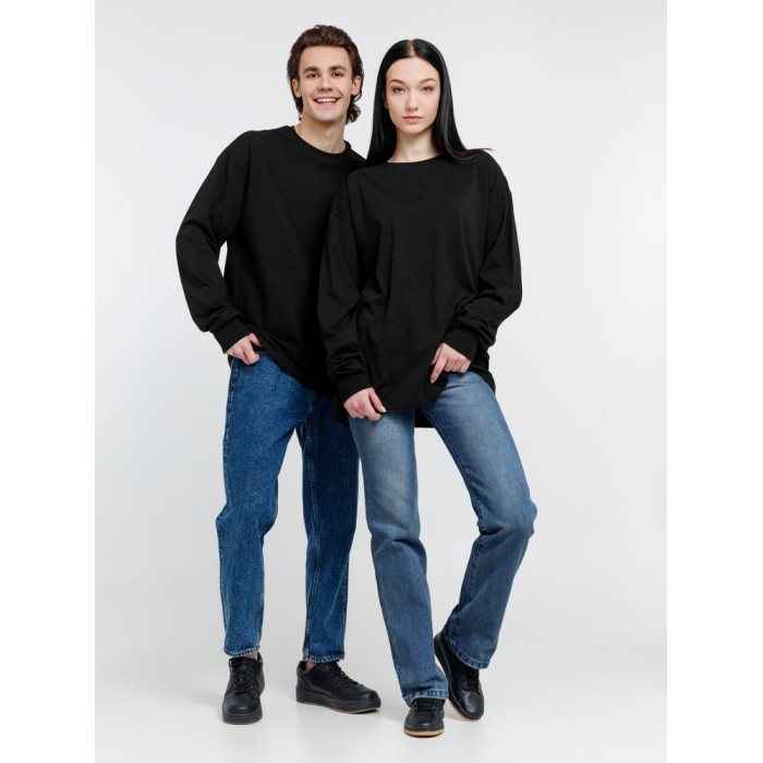 Футболка оверсайз унисекс City Sapiens, черная, размер S