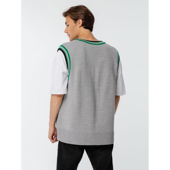 Жилет оверсайз унисекс Cornell в сумке, светло-серый, размер L/XL