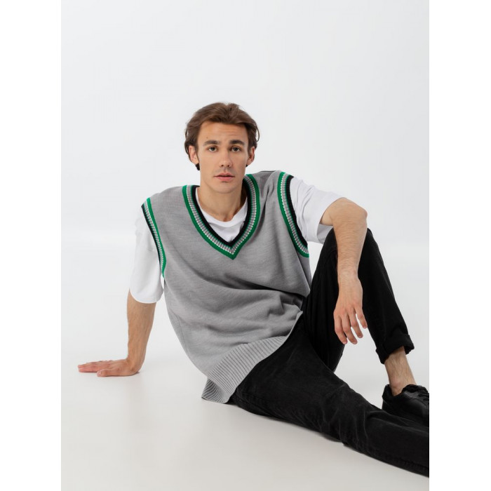 Жилет оверсайз унисекс Cornell в сумке, светло-серый, размер L/XL