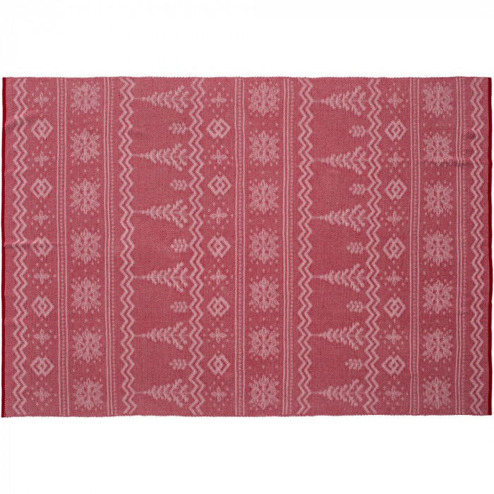 Плед Elnik, красный с молочно-белым