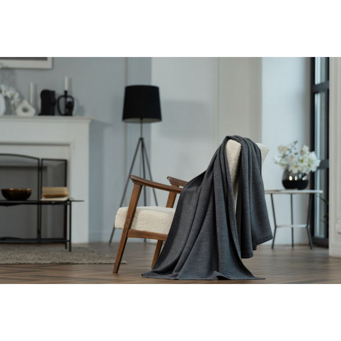 Плед Ornato, серый (кварцевый меланж)