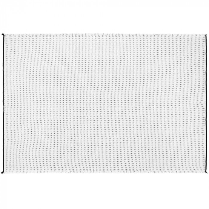 Плед Fringy, белый с черным