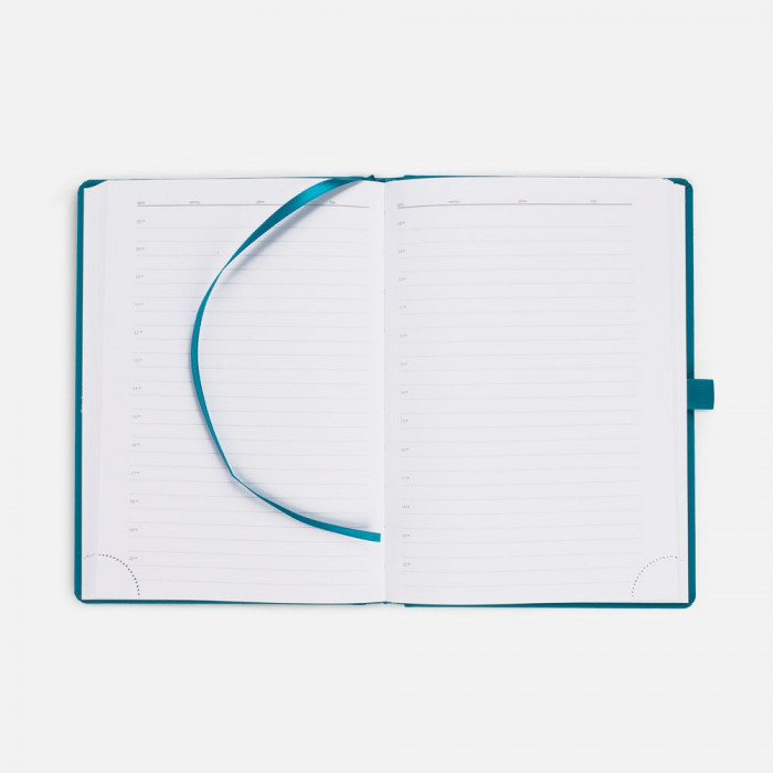 Ежедневник Favor Metal, недатированный, бирюзовый