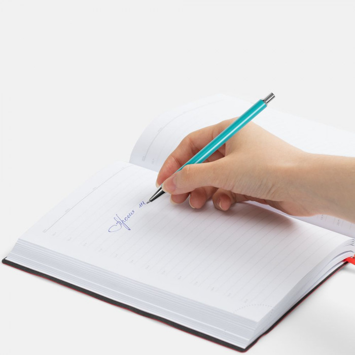 Ручка шариковая Slim Beam, бирюзовая