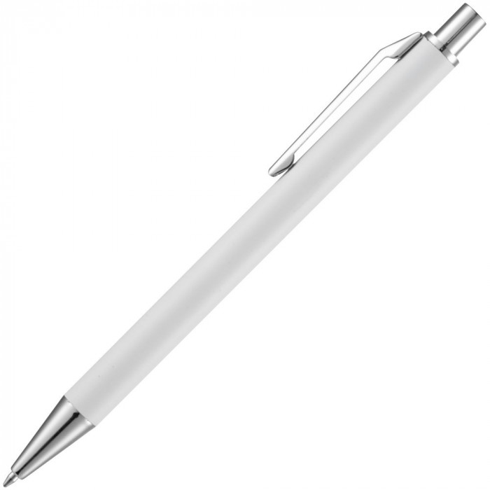 Ручка шариковая Lobby Soft Touch Chrome, белая