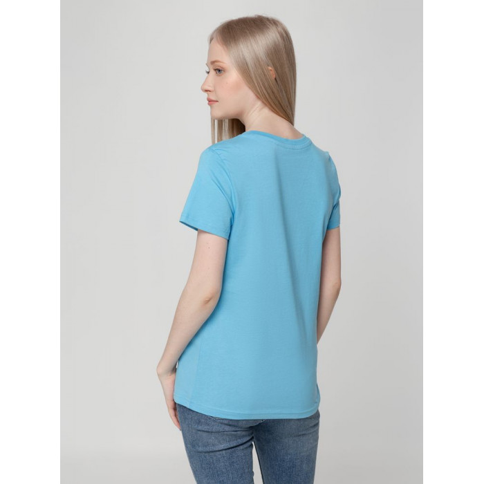 Футболка женская T-bolka Lady голубая, размер L