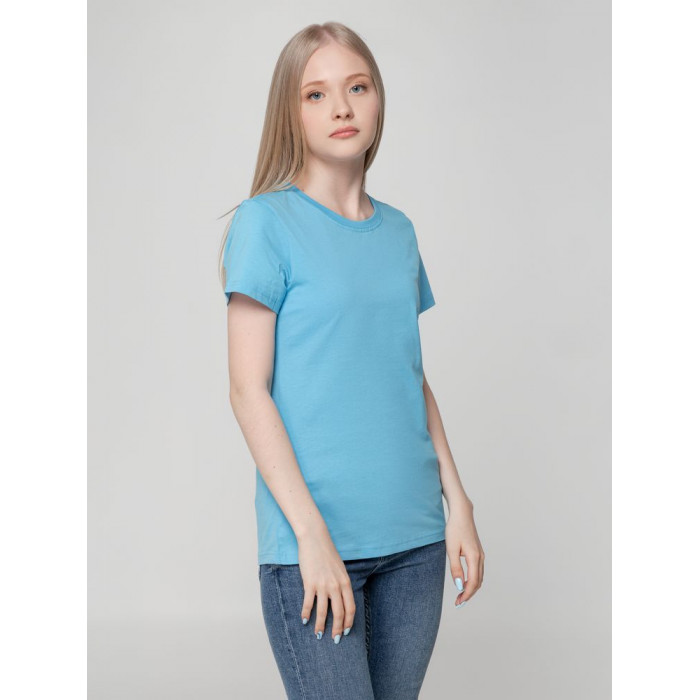 Футболка женская T-bolka Lady голубая, размер L