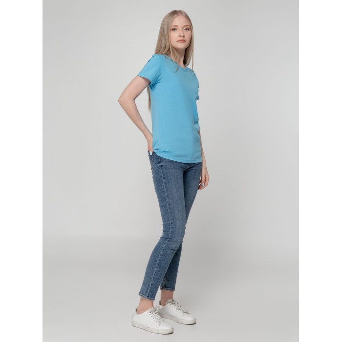 Футболка женская T-bolka Lady голубая, размер L