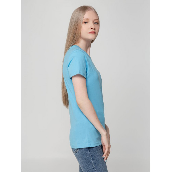 Футболка женская T-bolka Lady голубая, размер L