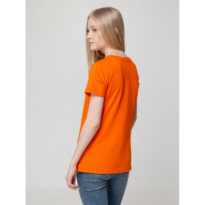 Футболка женская T-bolka Lady оранжевая, размер XL