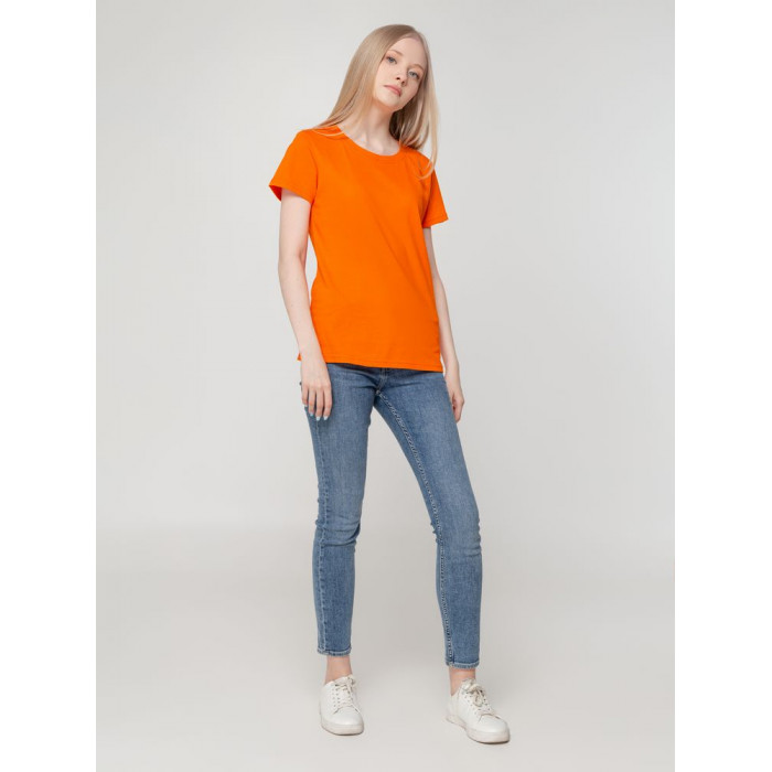 Футболка женская T-bolka Lady оранжевая, размер XL