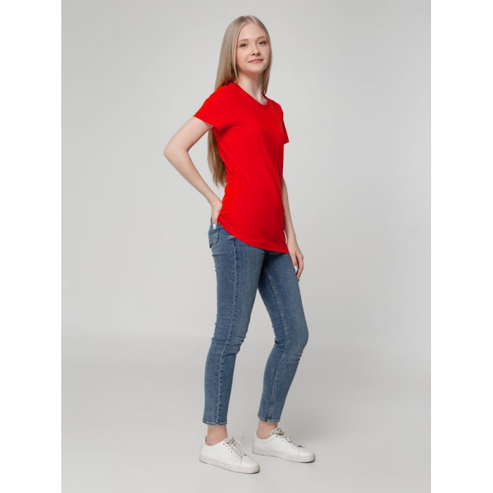 Футболка женская T-bolka Lady красная, размер XL