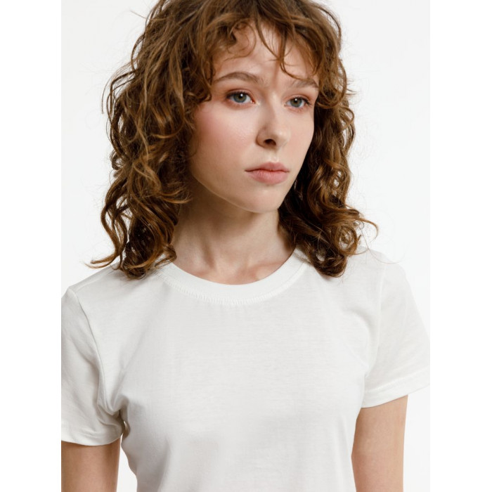 Футболка женская T-bolka Lady, белая (теплый оттенок), размер XXL