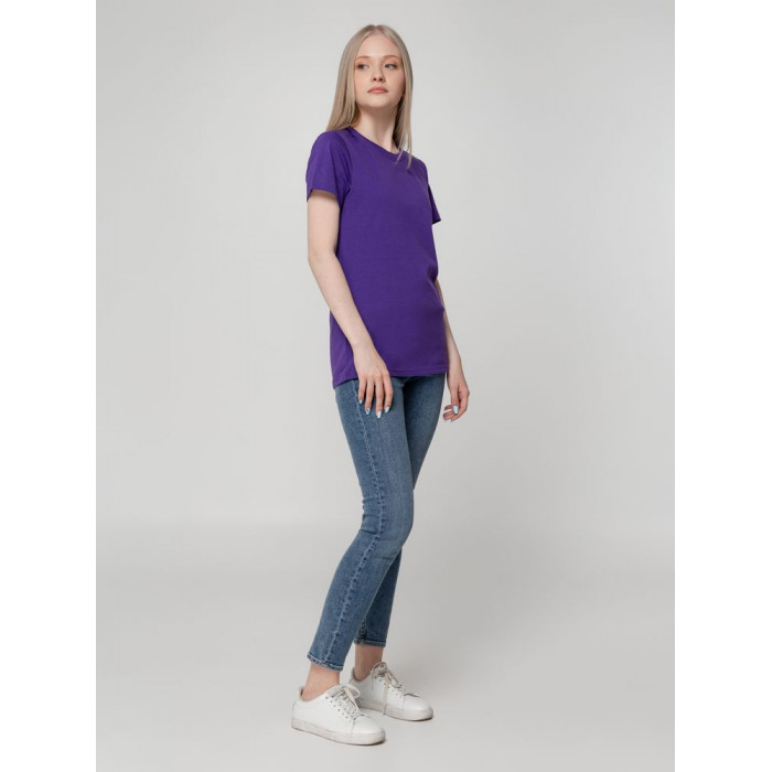 Футболка женская T-bolka Lady фиолетовая, размер 3XL