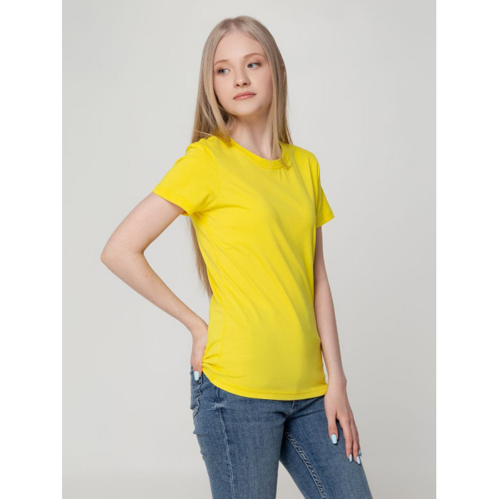 Футболка женская T-bolka Lady желтая, размер XL