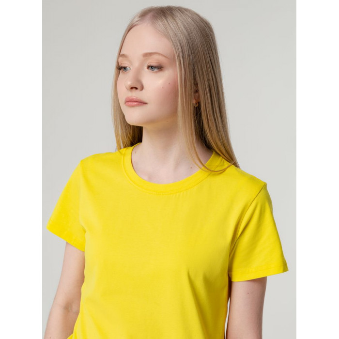 Футболка женская T-bolka Lady желтая, размер XL
