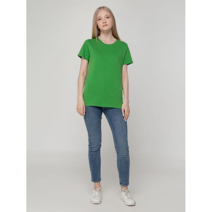 Футболка женская T-bolka Lady ярко-зеленая, размер XL