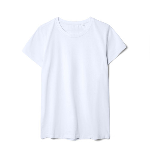 Футболка женская T-bolka Stretch Lady, белая (холодный оттенок), размер S