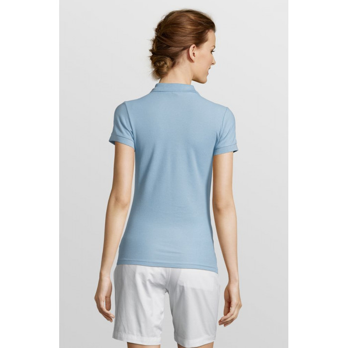 Рубашка поло женская People 210 голубая, размер XXL