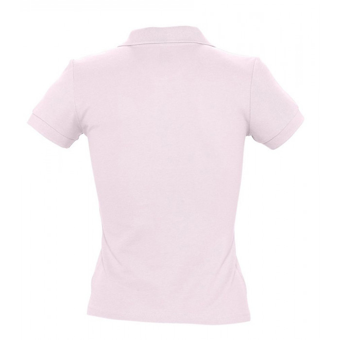 Рубашка поло женская People 210 нежно-розовая, размер XXL