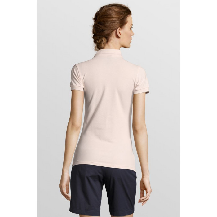 Рубашка поло женская People 210 нежно-розовая, размер XXL
