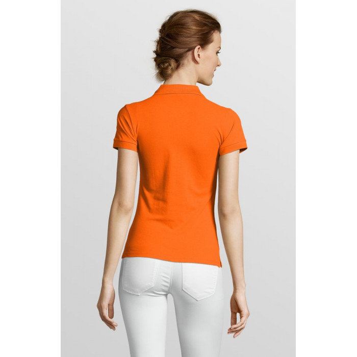 Рубашка поло женская People 210 оранжевая, размер XXL