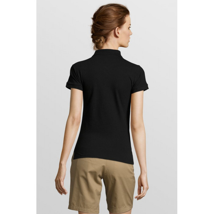 Рубашка поло женская People 210 черная, размер XXL