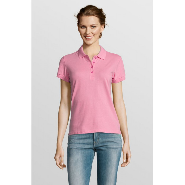 Рубашка поло женская People 210 "розовая орхидея", размер S