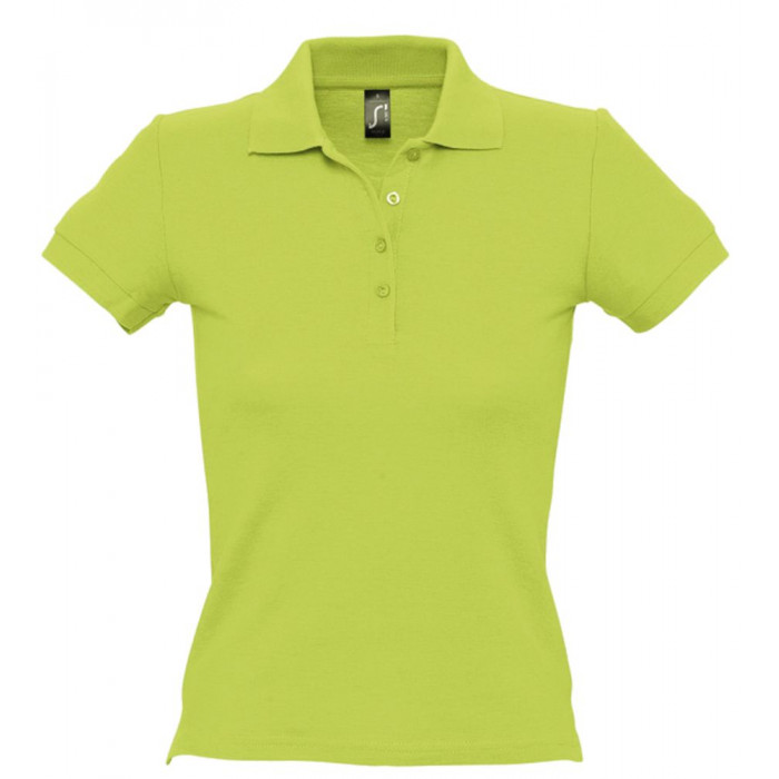Рубашка поло женская People 210 "зеленое яблоко", размер L