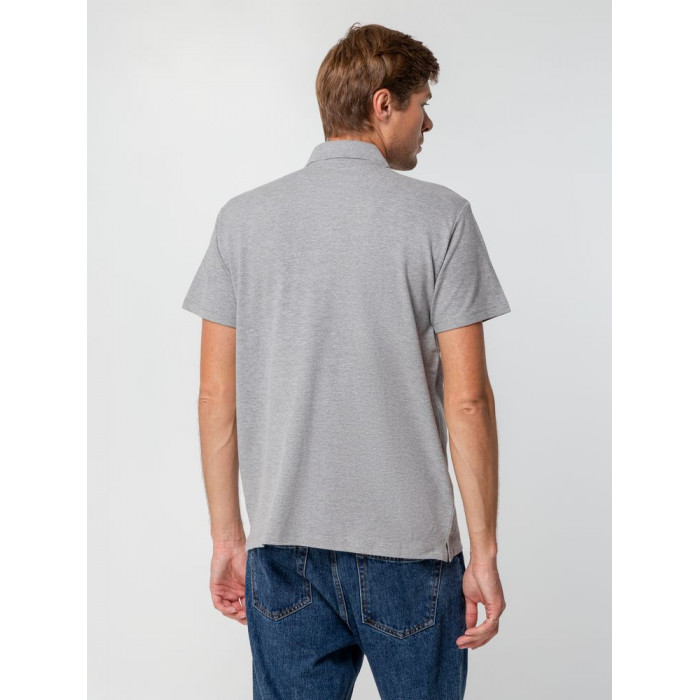 Рубашка поло мужская Spring 210, серый меланж