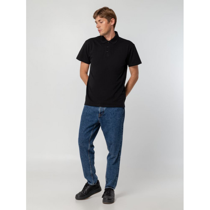 Рубашка поло мужская Spring 210 черная, размер 5XL