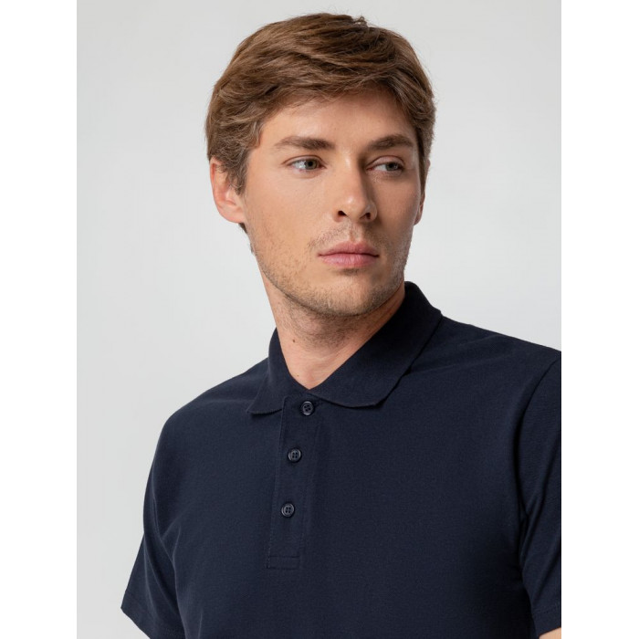 Рубашка поло мужская Spring 210 темно-синяя (navy), размер XXL