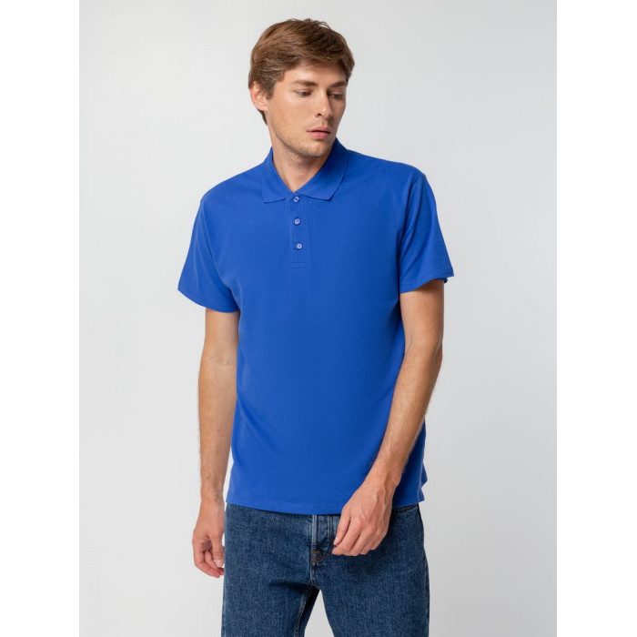 Рубашка поло мужская Spring 210 ярко-синяя (royal), размер XXL