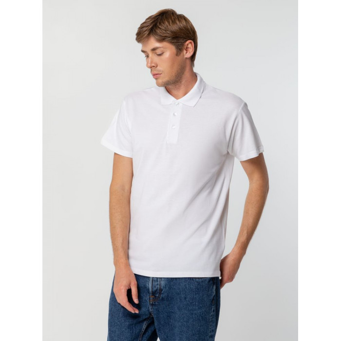 Рубашка поло мужская Spring 210 белая, размер 5XL