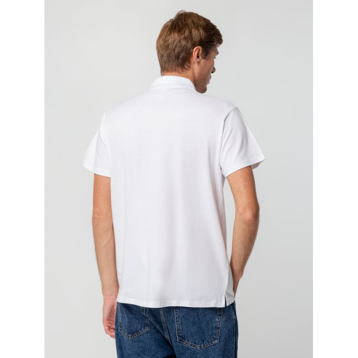 Рубашка поло мужская Spring 210 белая, размер 5XL