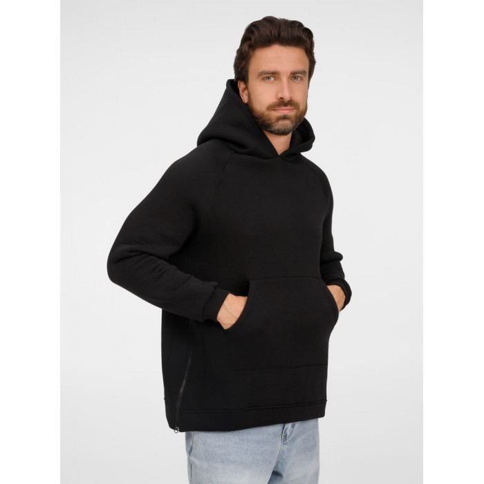 Худи унисекс оверсайз Easy Street, черное, размер XS/S