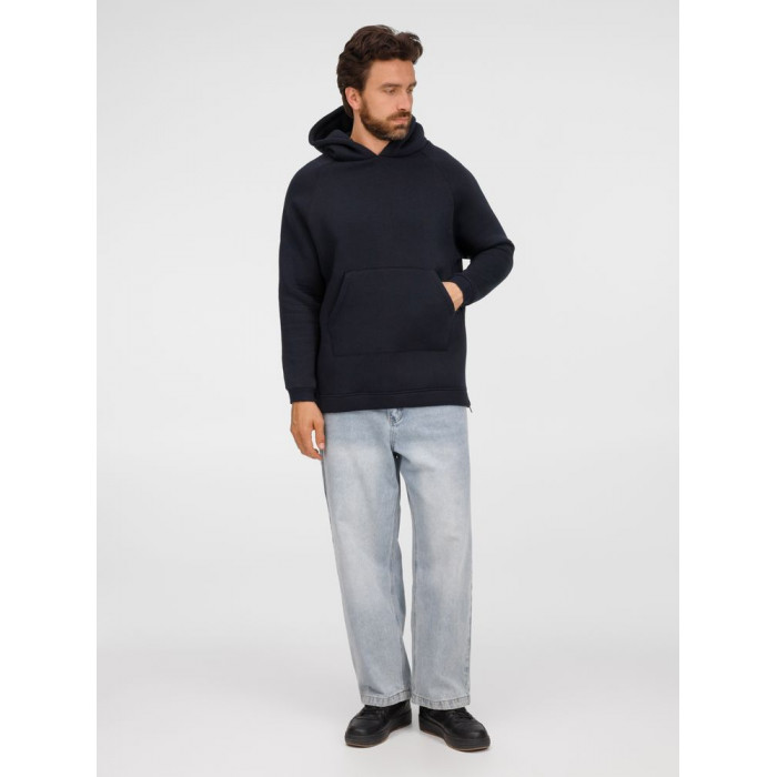 Худи унисекс оверсайз Easy Street, темно-синее, размер XL/XXL