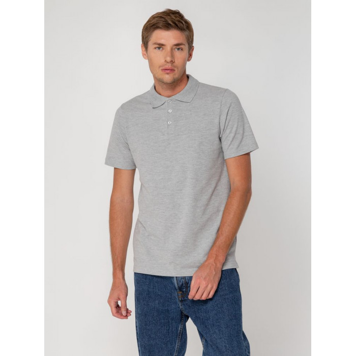 Рубашка поло мужская Virma light, серый меланж, размер 3XL