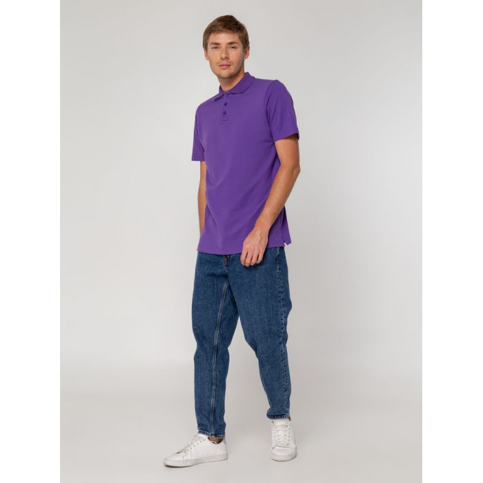 Рубашка поло мужская Virma light, фиолетовая, размер XXL